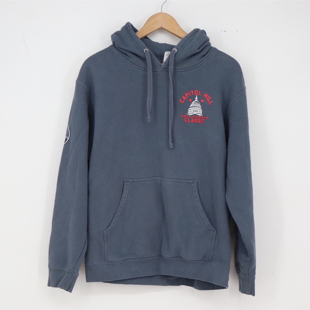 Independent Trading Co Hoodie Mens M Capitol Hill Volleyball Classic Blue Exc